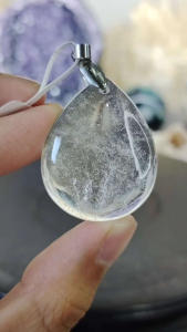Natural Brazil High Grade White Quartz Crystal Pendant WQP01 #WhiteCrystal #CrystalQuartz #Pendant