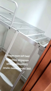 Loft bed customize singapore for special shape room/L shape loft bed customize