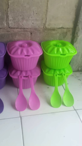 3/6/10 pcs basi prasmanan segi bonus centong / irus