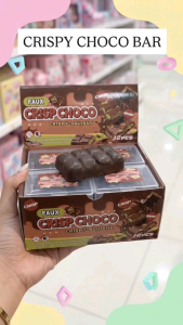 Faux Crisp Choco ASMR Crispy Squishy Toy Bar | Crunchy Outer Shell Soft Stress Relief Toy with Reusable Mini Case