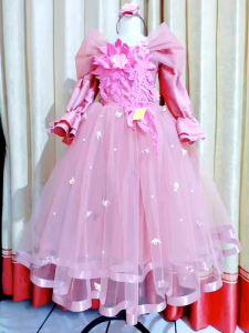 GAUN MUSLIM ANAK USIA 1-12 THN (SEMTAKAKI) FREE BANDO