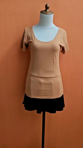 atasan kaos wanita kuning TANGKWA cewek S M lengan pendek BKK blouse santai