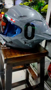 Paket Helm Gantang TTC MLA TT Course Grey Glossy