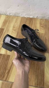 Giày derby buộc dây DAVINCIA kiểu dáng hàn quốc giày cưới đế mềm có khâu da bóng mềm thiết kế trẻ trung G19