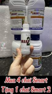 ( Combo 4 chai Smart tặng 1 chai smart 2) Phân Bón Smart Fertilizer Chuyên Cây Dâu Tằm Không Cần Cách Ly Chai 500ml Trị Sạch Bạc Thau Nấm Hồng Rệp Sáp Muội