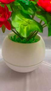 Bunga Meja Artificial Teratai & Vas Bola Besar