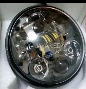 Lampu Projector Daymaker 5 75 Inch Cobra 16 LED Motor Mobil Jeep Harley Dot Sae 575 5.75