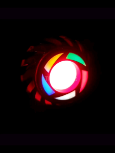 Lampu LED Stop Rem Stoplamp Projie Rainbow Spiral Kipas Bulat Motor 2 Inch Belakang Flash Running