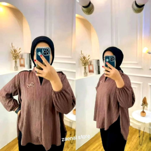 LIVIA BLOUSE LADY CRUSH OUTER BABY CRUSH ATASAN KEMEJA WANITA