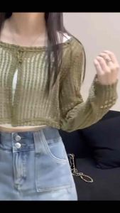 Set cặp  set áo cặp lưới tay dài gài nút có lót nhiều màu xinh xắn dễ mix đồ