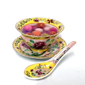 Tang Yuan Festival Peranakan Nonya Nyonya Bowl Saucer