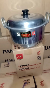 Panci dandang kukus 182022242830cm alumunium global eagle / panci kukus eagle