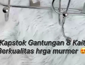 Kapstok Stainless Gantungan Baju Dinding Cantolan Kait 8 Stenlis Capstok Kapstock Hanger
