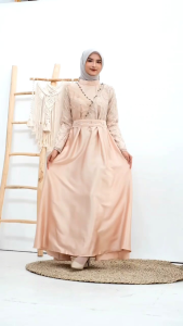Dress Nikita Brokat Sutra & Dress Kondangan Model Klok Payung