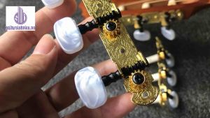 Khoá đàn guitar classic mạ vàng chống rỉ cao cấp - 1 bộ gồm 2 khoá và ốc vặn - Tặng pick khi đặt hàng