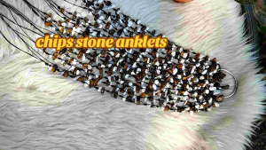 chip stones anklet l foot accessories l summer fashion