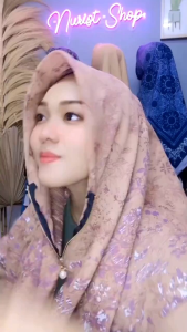 Hijab Zipper Instan Resleting | Krudung Motif Instan | Hijab Segiempat Motif Instan Viral Resleting 2024 / Hijab Motif