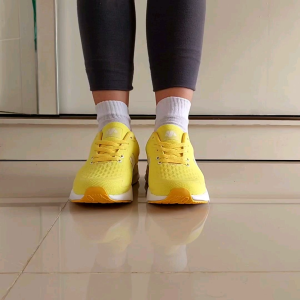 Sepatu my brand wanita kuning putih olahraga senam zumba lari jogging erobik gym fitnes wanita murah terbaru