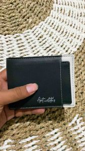 Dompet Pria Simple Polos - Kulit Sintetis - Dompet Lipat Polos + BOX
