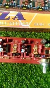 Rangkaian Modul Kit Reverb Echo 2Potensio dengan Komponen Capacitor MKP 12v