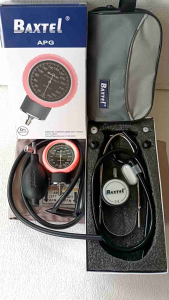 Baxtel APG Aneroid BP Pink Ring With Black Deluxe Stethoscope
