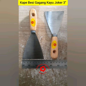 Kape Besi Gagang Kayu / Kape Plat / Scraper Murah 3 Inch