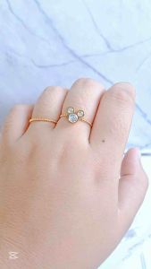 Clue Xuping - Cincin terbaru ulir mickey mouse gold titanium CXB23112403
