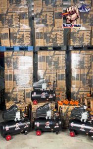 Handyman ปั๊มลม ถังลม ปั๊มลมโรตารี่ 50 ลิตร 4 แรงม้า รุ่น HM-50L แรงดัน 8 บาร์ 140 psi มอเตอร์ทองแดงแท้+อุปกรณ์ 6 อย่าง