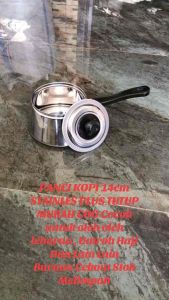 PANCI KOPI STAINLES 12cm PLUS TUTUP TERMURAH COD