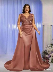 Melody Plus Size Elegant Romantic Lotus Root Pink Sweetheart Neck Ruffle Sleeve Luxury Crystal Embellished Pleated Hem Formal Dress Suitable For Weddings Parties Graduation Ceremonies And Formal Events