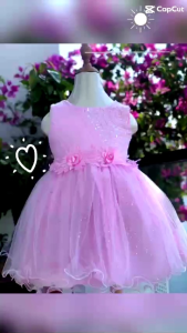 váy công chúa cho bé voan đính kim sa lễ phục dự tiệc cao cấp