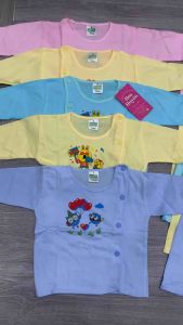 Combo 5 Bộ Quần Áo Cotton Dài Tay cài lệch cho bé sơ sinh chất thun Cotton 100% | Bộ quần áo sơ sinh 0-9kg | có tách lẻ 3 bộ