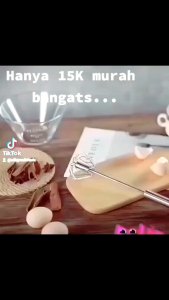 HAND MIXER MANUAL SPIN ACTION MURAH - KOCOKAN TELUR KUE - BISA MEMUTAR 360 TANPA BATERAI