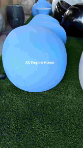 E2 ALL Fiberglass Egg Sculpture Seat Chair Kerusi Oval Ball Landscape Decoration Garden Hotel Recreational Park Taman