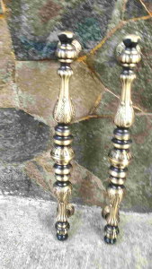 Handle Pintu Rumah Kuningan Antik Motif Bimo Ukir 45 cm 2 Pcs