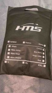 Jas Hujan Pria Wanita Dewasa Warna Merah Maroon by HMS