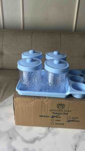 Toples Nampan Set 4+Rak Aqua Toples Lebaran Tawon Toples Kue Kering Toples Toples Permen