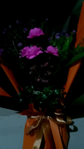 burket bunga hias akrilik mawar