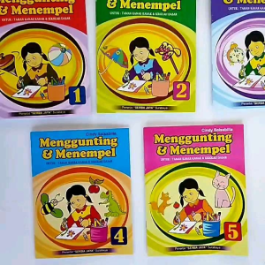 Paket 5 Buku Menggunting Menempel Untuk Anak TK Paud SD Buku Aktivitas Dan Kreativitas Anak