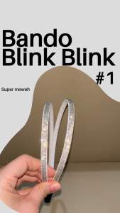 Bando Blink Blink Quinna Crystal Zircon Rhinestones Headband Bando Kristal Batu Hairband