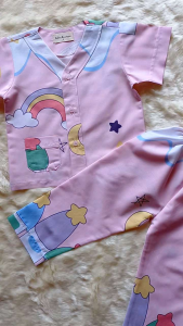 Aghni Boutique Piyama Anak Perempuan Bahan Katun Adem Full Kancing Depan