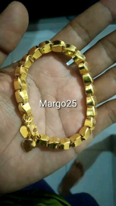 Gelang padi 10 suku Lapis mas MURNI 24k Perhiasan dan aksesoris BONUS PACKING BUBBLE WARP AGAR PAKET LEBIH AMAN
