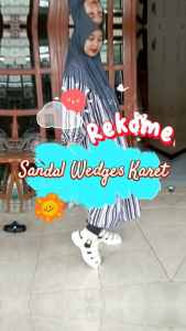 Sandal Wedges Karet Wanita Bahan EVA: Gaya Kasual & Nyaman