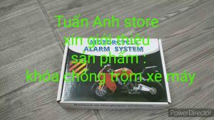 Khóa chống trộm xe máy 4 nút 2 remote viền thép nhỏ gọn TA-11