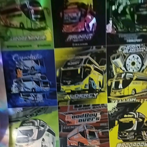 1 LEMBAR BUS BASURI KOTAK ISI 48 ORIGINAL/ stiker bus basuri original anti air