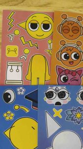 Set 8in1 sticker Sprunki phối hoạt cảnh dễ thương