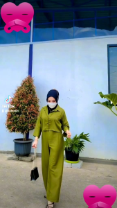 One set crop Sinta New Rayon Premium Lengan Panjang kekinian Al hafiz st