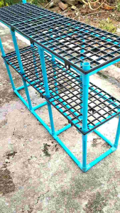 ชั้นวางต้นไม้ 2ชั้นยาว PVC 6หุน อุปกรณ์ครบ