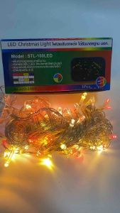 ไฟ LED หยดน้ำ กระพริบ 10เมตร 100วง กระชับรูปแบบ งานรื่นเริง ปรับระดับกระพริบได 3.5w ไฟปีใหม่ ไฟคริสมาสต warm white