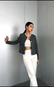 GEMMA BLAZER CROP TOPS | BLAZER WANITA KOREAN